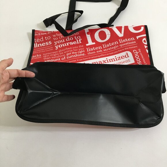 Lululemon 2 Sizes Matching Gift Bag NEW! Red Creativity is Maximized Printed - Picture 7 of 15